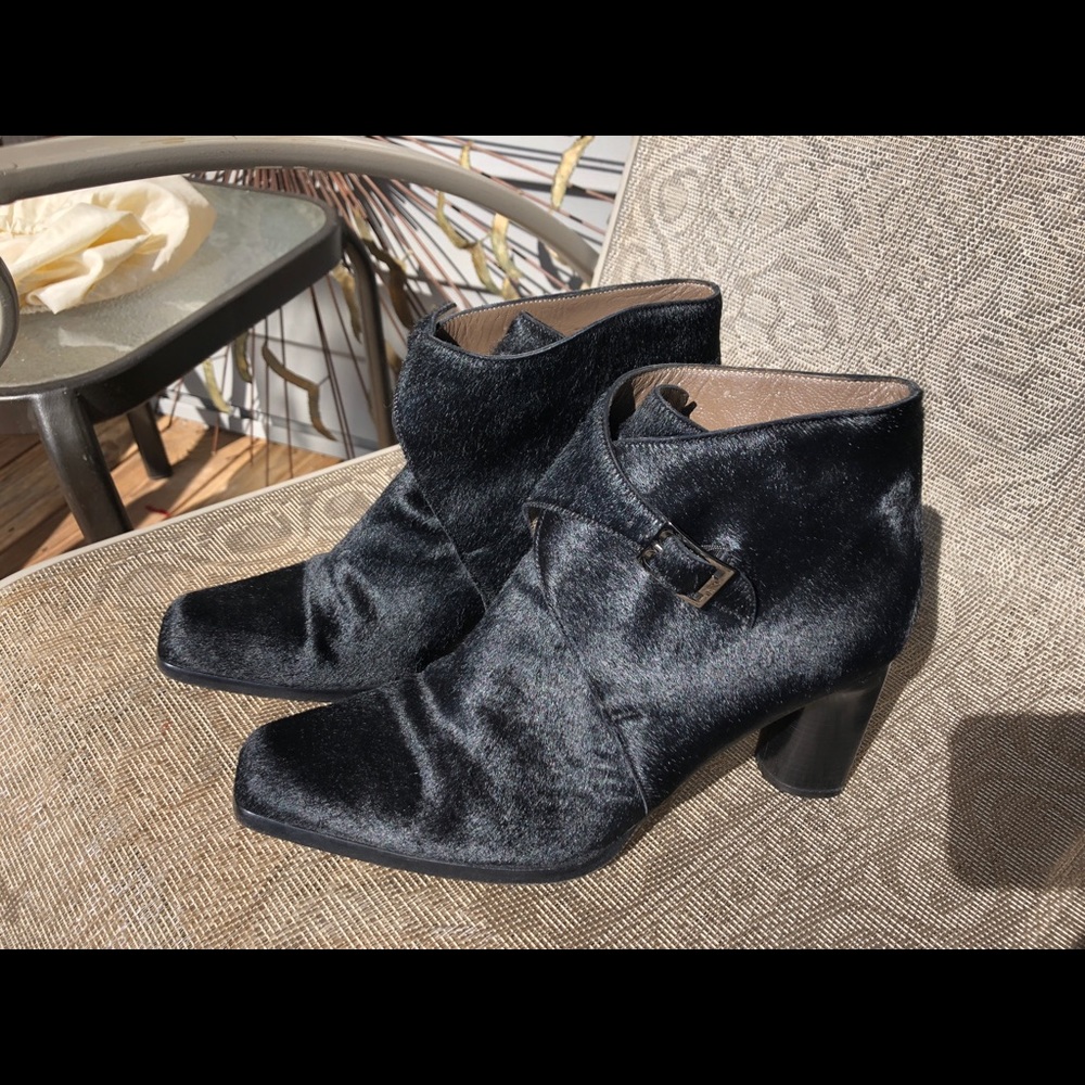 BALLY calf hair booties